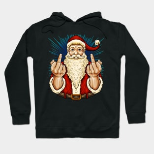 Santa Middle Finger Flip Off | St. Nick Christmas Hoodie